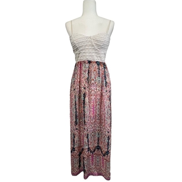 Trixxi Three Pink Hearts Sleeveless Open Back Maxi Dress - Size Small - Picture 1 of 13